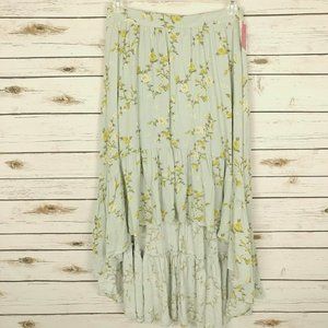 NEW Xhilaration Women's Peasant Skirt High-Low Floral Print, Size Medium
